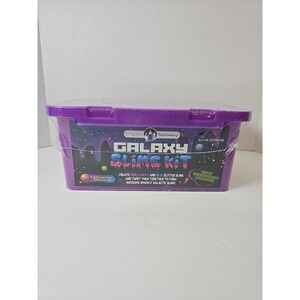 Galaxy Slime Kit, Slime Set with Glow in The Dark Stickers, Dark Powder to Ma...